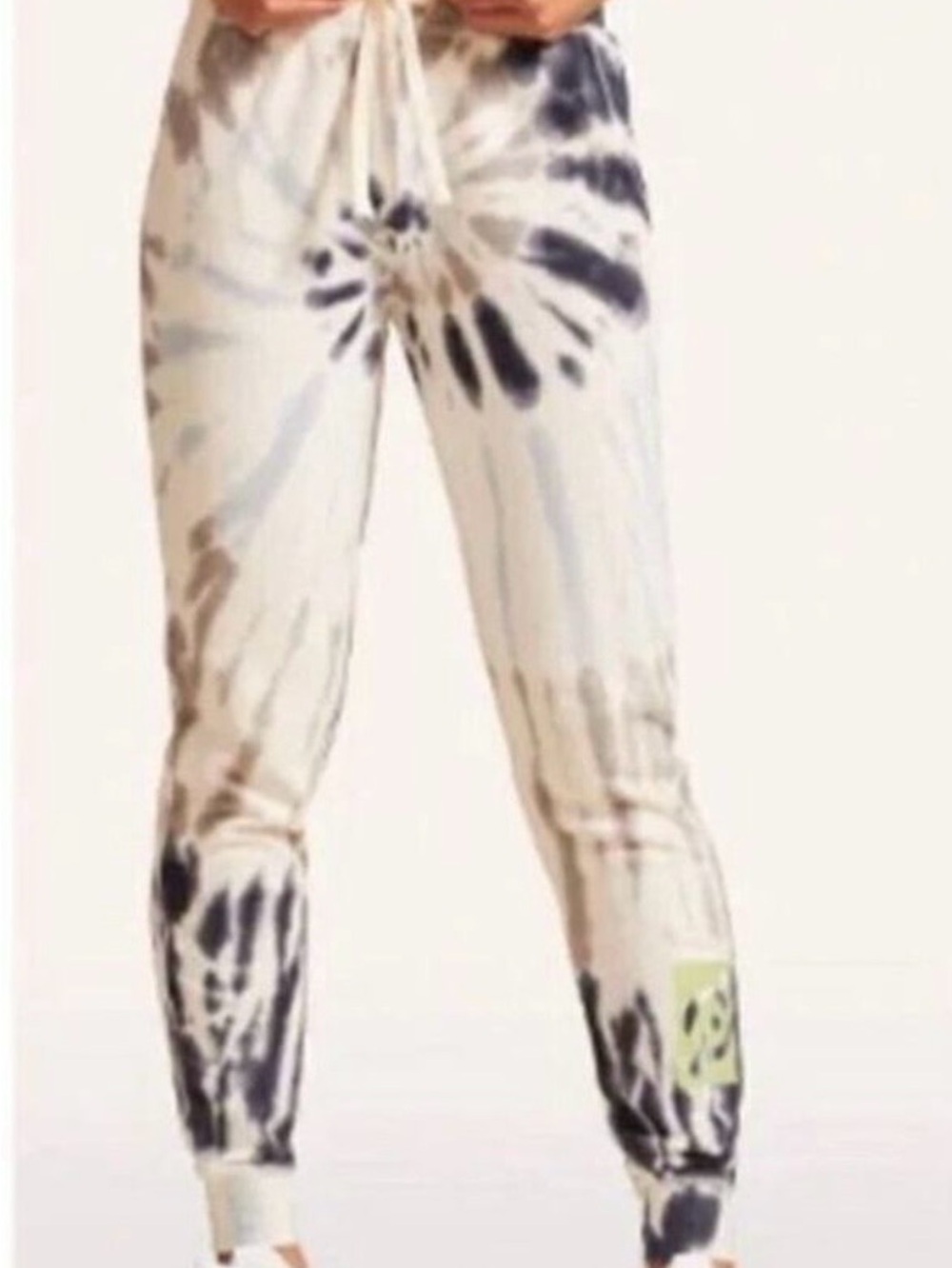 Peloton Cream & Light Blue Tie-Dye Jogger Pants